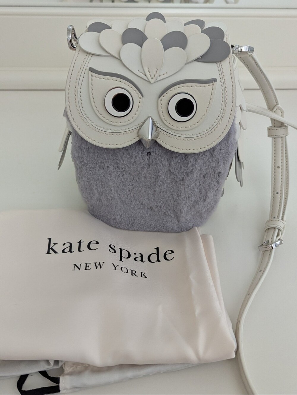 New? EXCELLENT Condition! Kate Spade New York Hoot 3D Owl Crossbody Bag